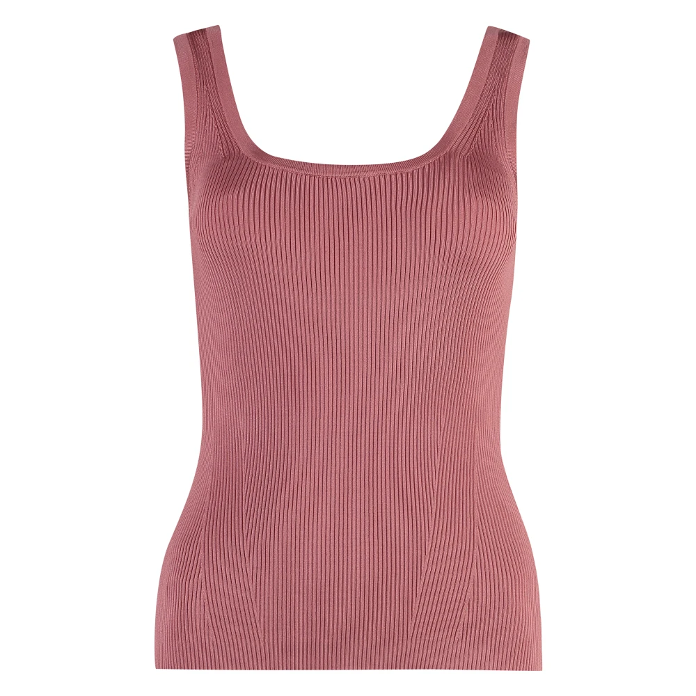 Zimmermann Geribbelde Scoop Tank Top Pink Dames