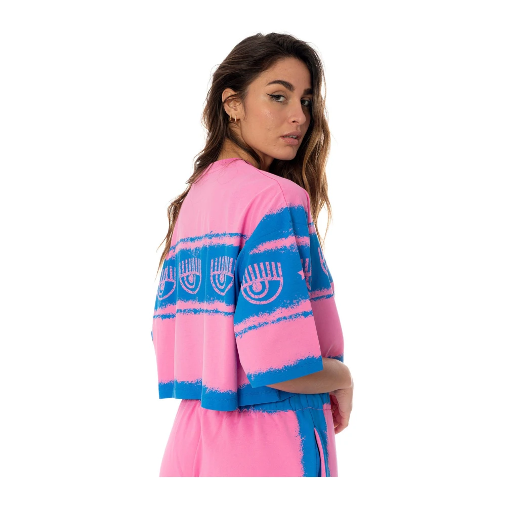 Chiara Ferragni Collection Logo Crop T-shirt Pink Dames