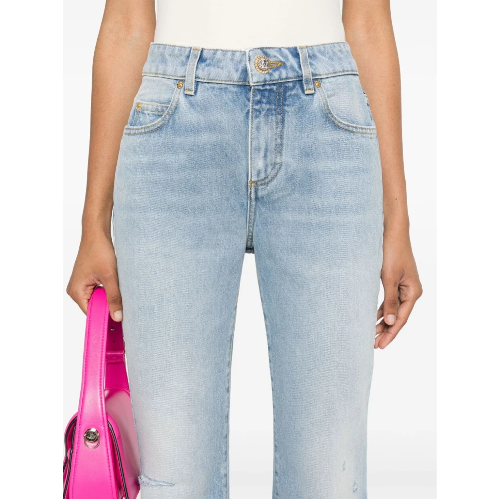 Balmain Lichtblauwe Denim Flare Jeans Blue Dames
