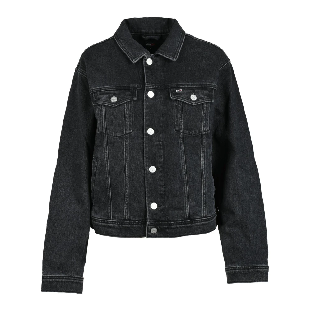 Tommy Jeans Spijkerjasje met knoopsluiting Black Dames