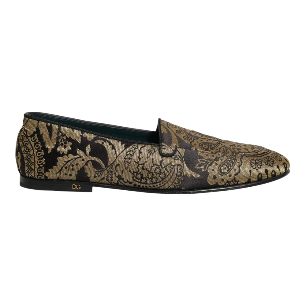 Dolce & Gabbana Homme Multicolor - Mocassins Slip-On En Cuir Jacquard - Chaussures - E - Taille: 44 Eu