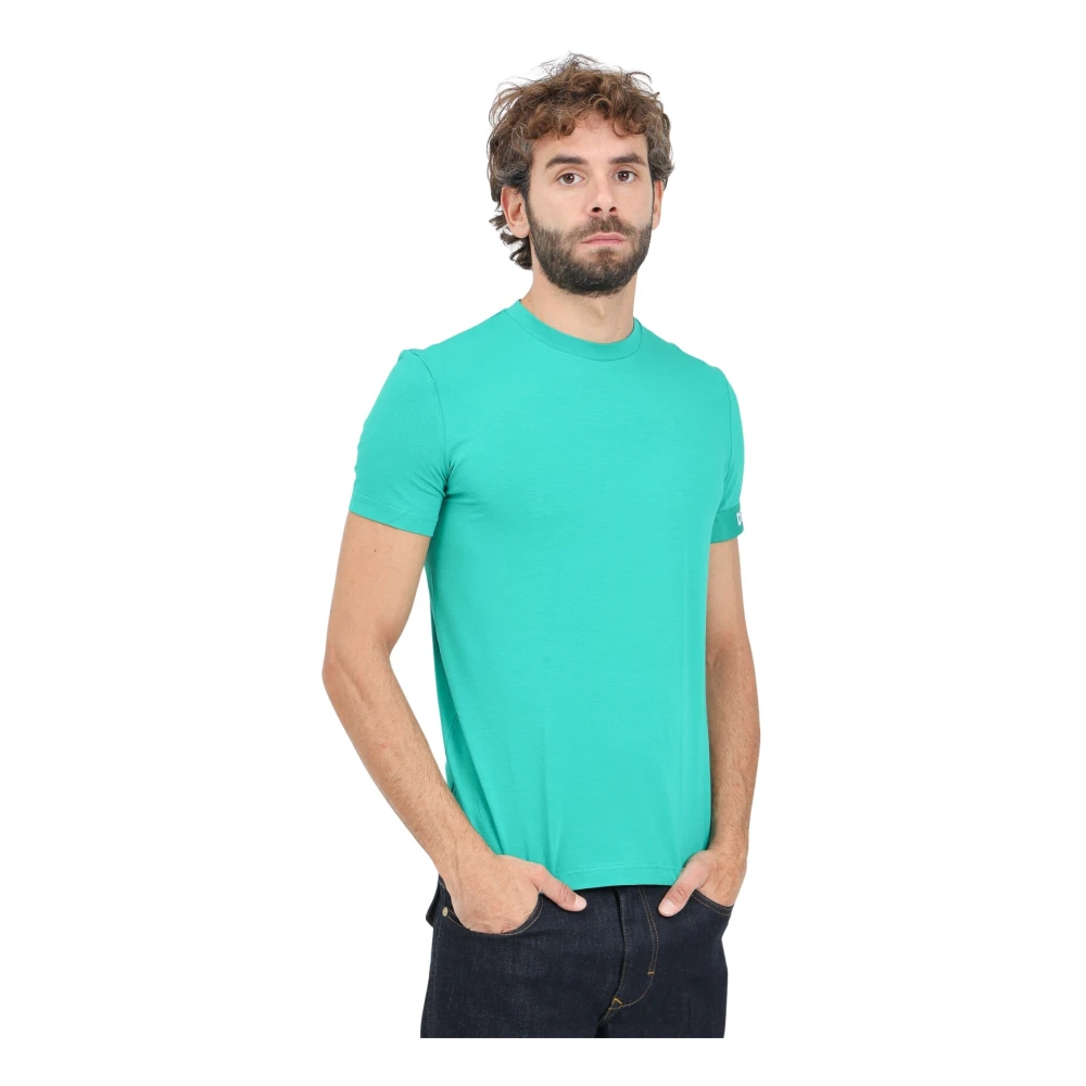 Dsquared2 Groen T-shirt met korte mouwen en logoband Green Heren