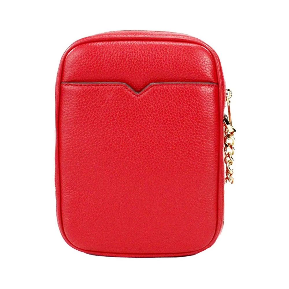 Michael Kors Schoudertas met ketting van pebble leer Red Dames
