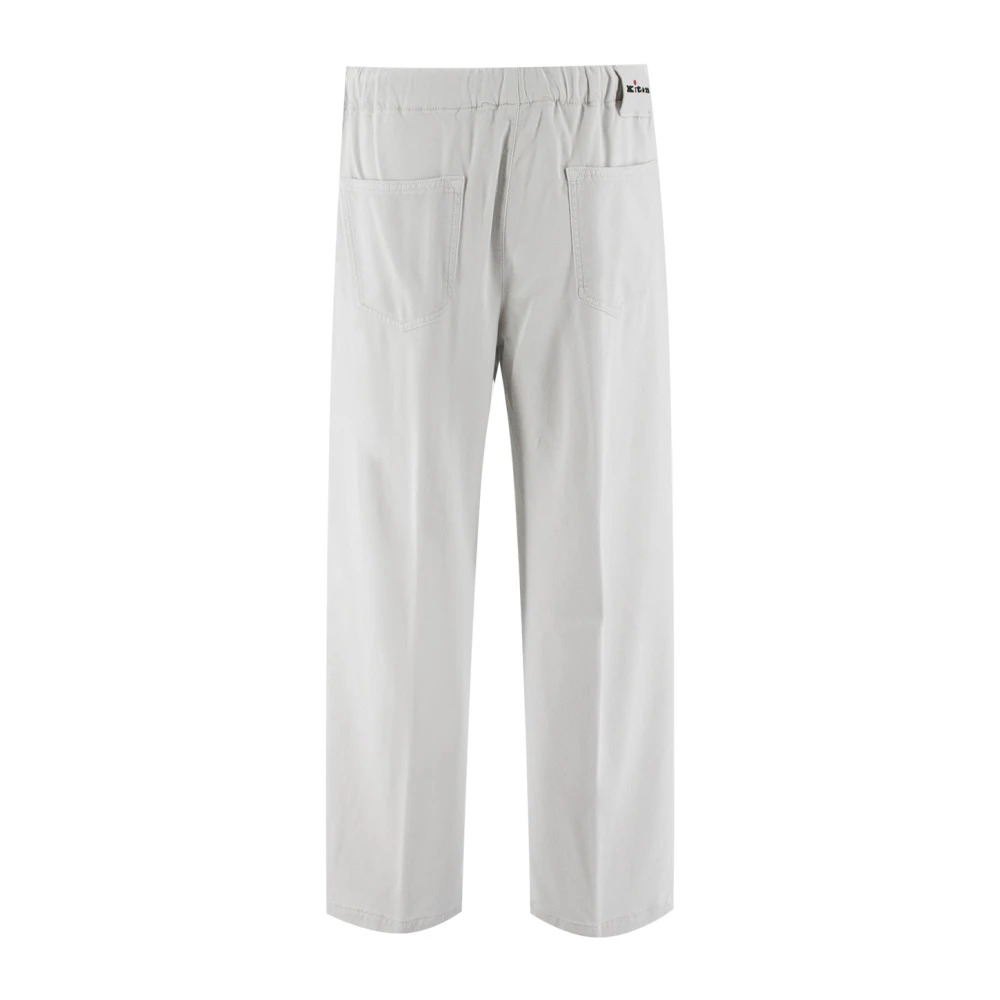 Kiton Op maat gemaakte broek met trekkoord Gray Heren