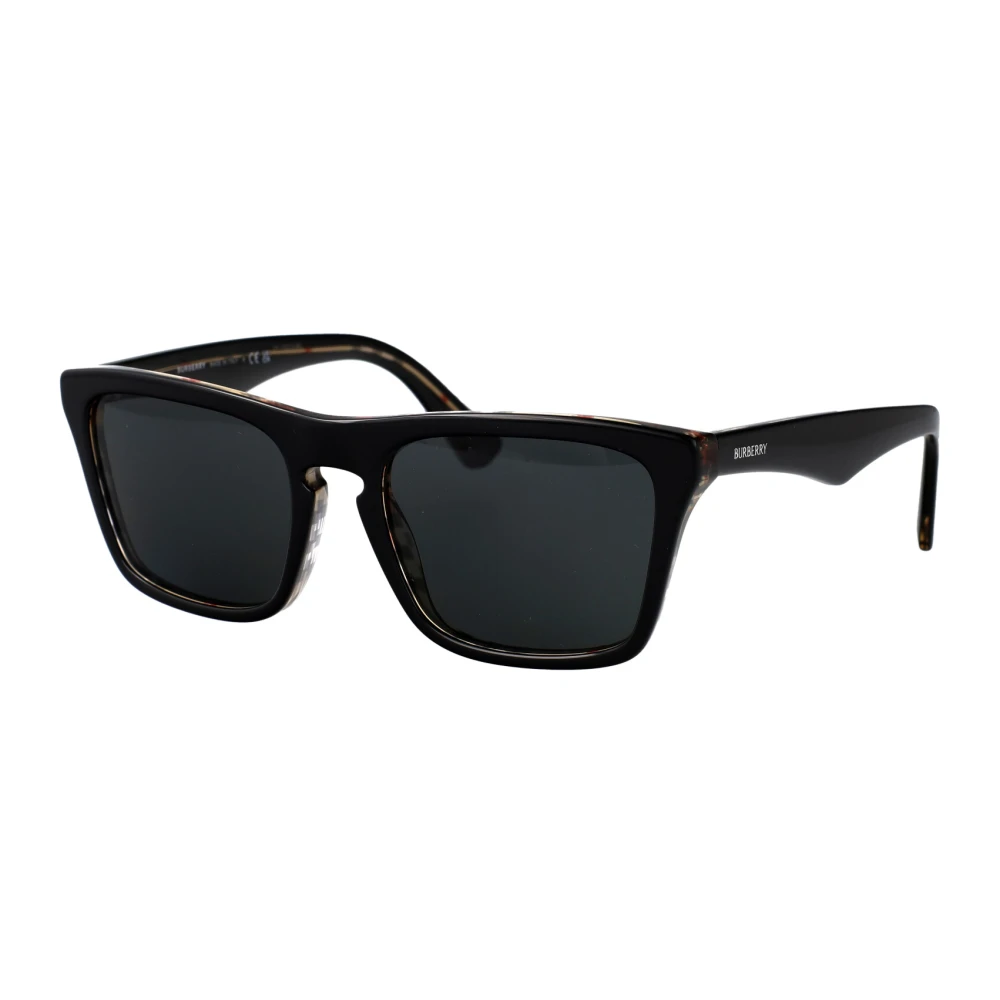 Burberry Men's Grey Man Be4434 412187 Sunglasses Acetate Black Squared Normal - Image 3