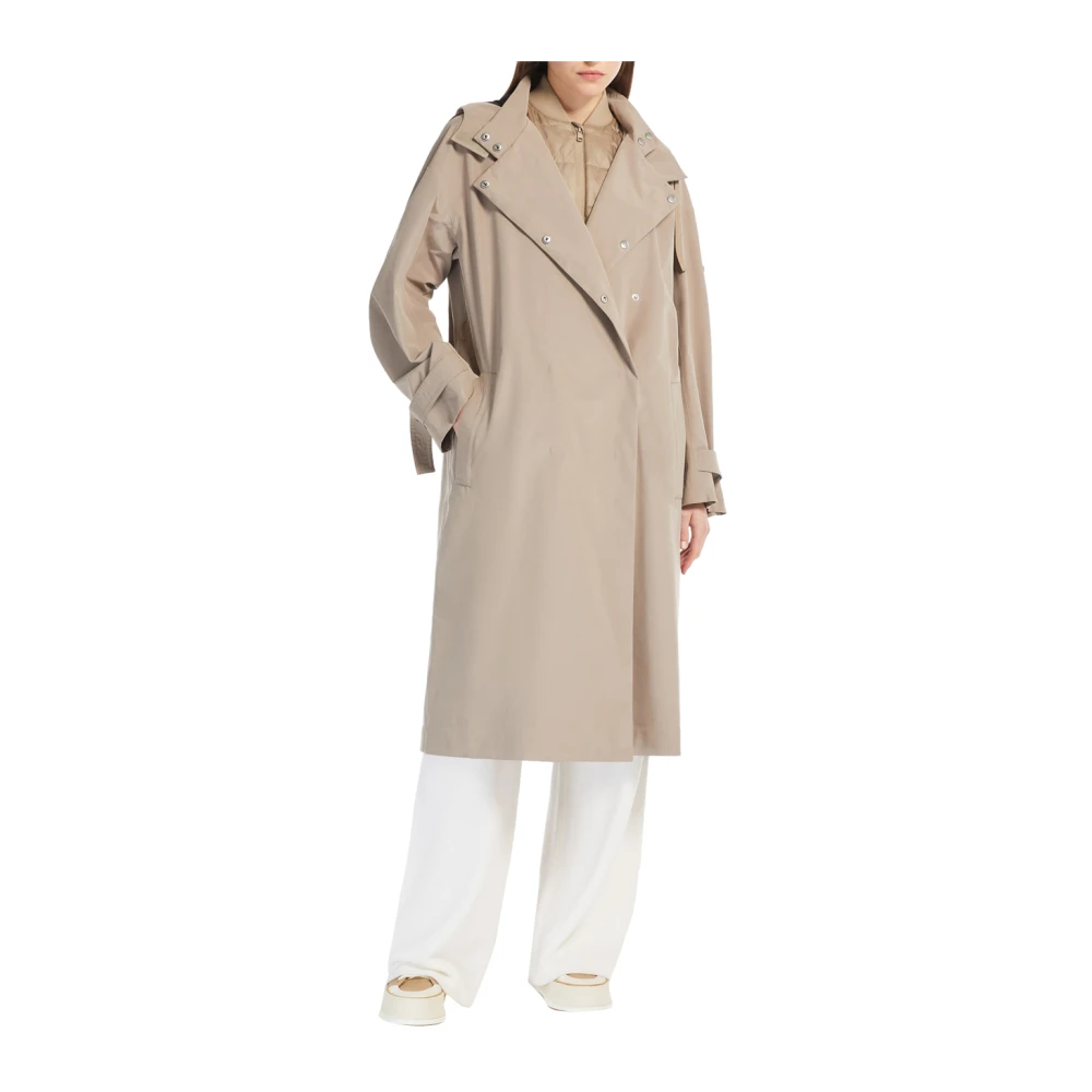 Max Mara Beige Carter Trenchcoat met Afneembare Vest Beige Dames