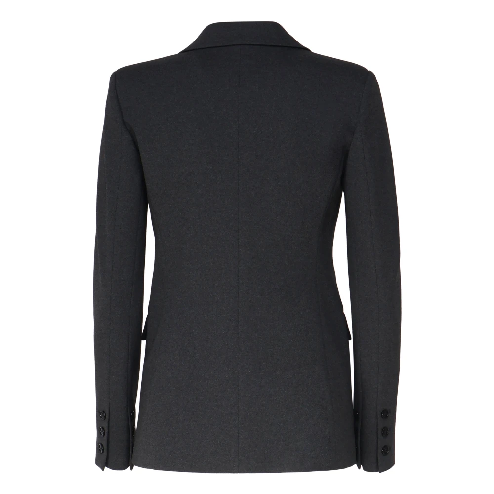 pinko Grijze Single-Breasted Knoopjas Italië Gray Dames