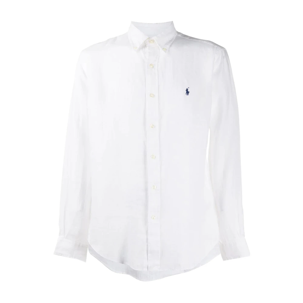 Polo Ralph Lauren Men's White Formal Shirts, Xl, Linen Shirt