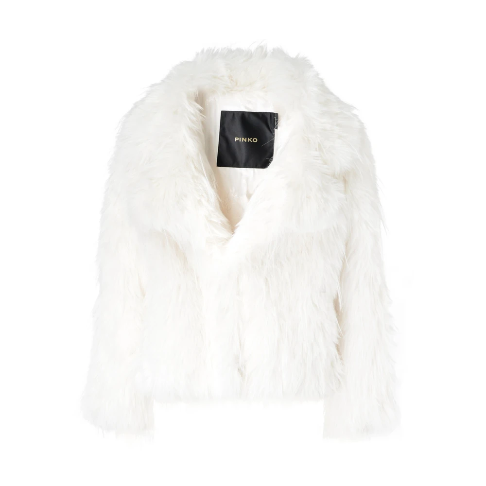 Pinko Imitatiebont Witte Jas White Dames