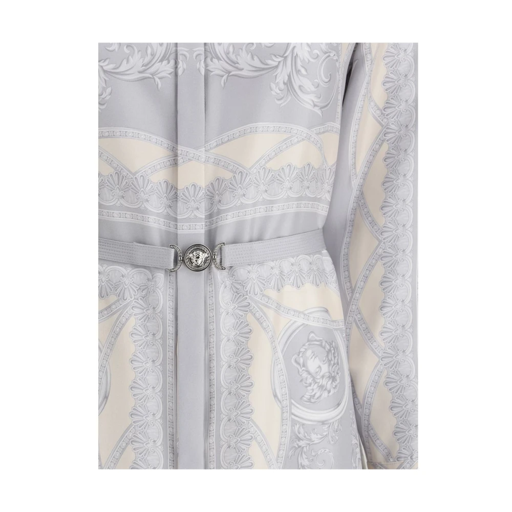 Versace Zijden Chemisier Jurk met Barocco-print Multicolor Dames