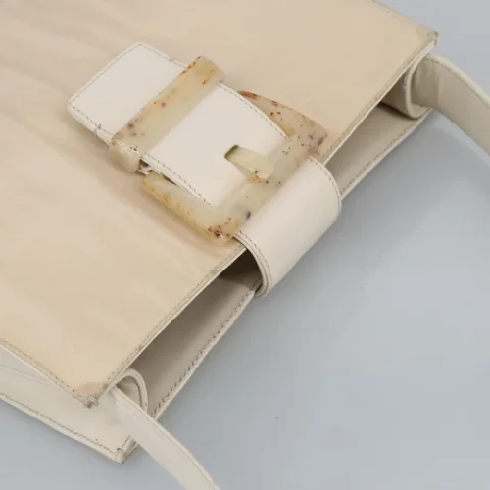 Prada Vintage Pre-owned Leather shoulder-bags Beige Dames