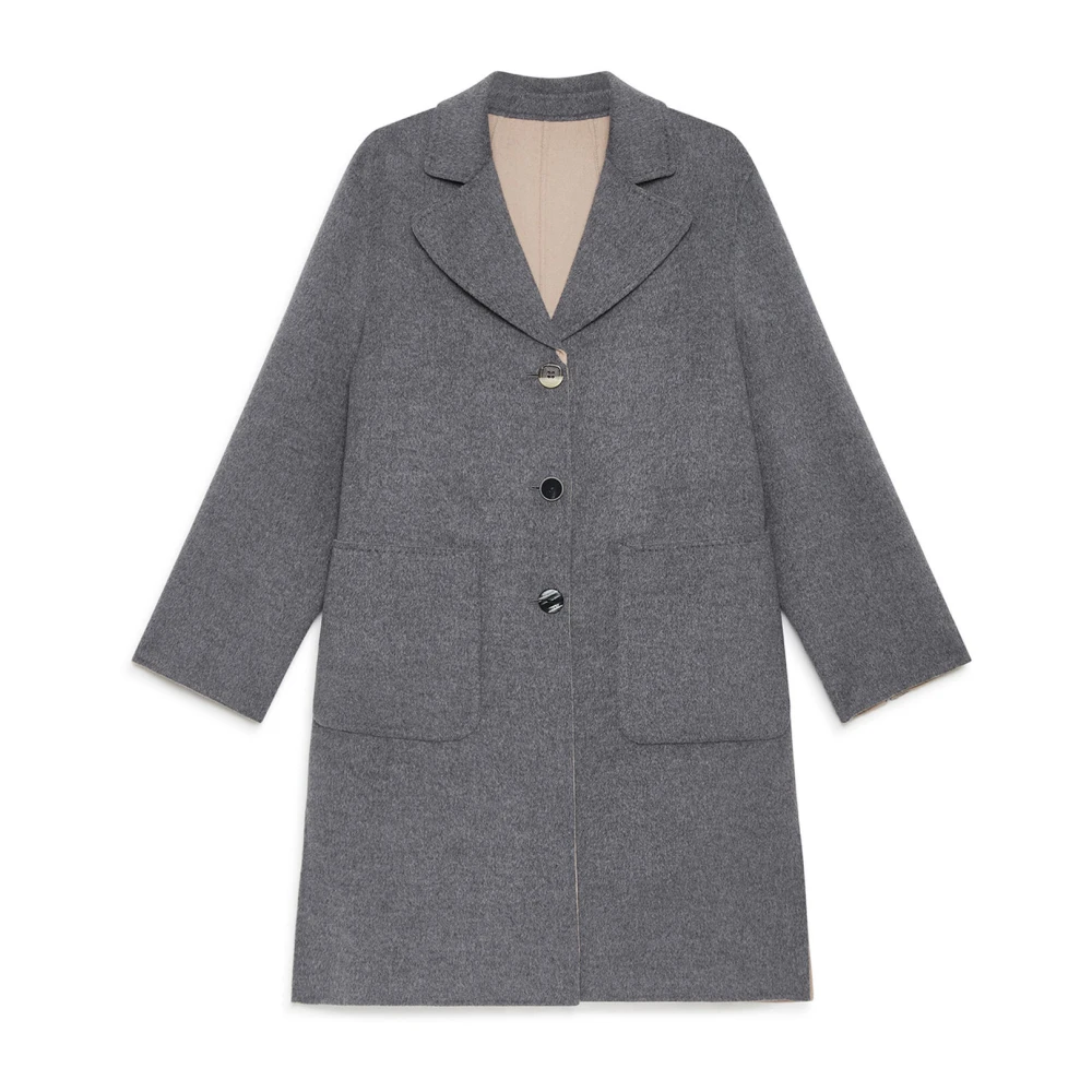 Maliparmi Women's Gray Double Wool Overcoat