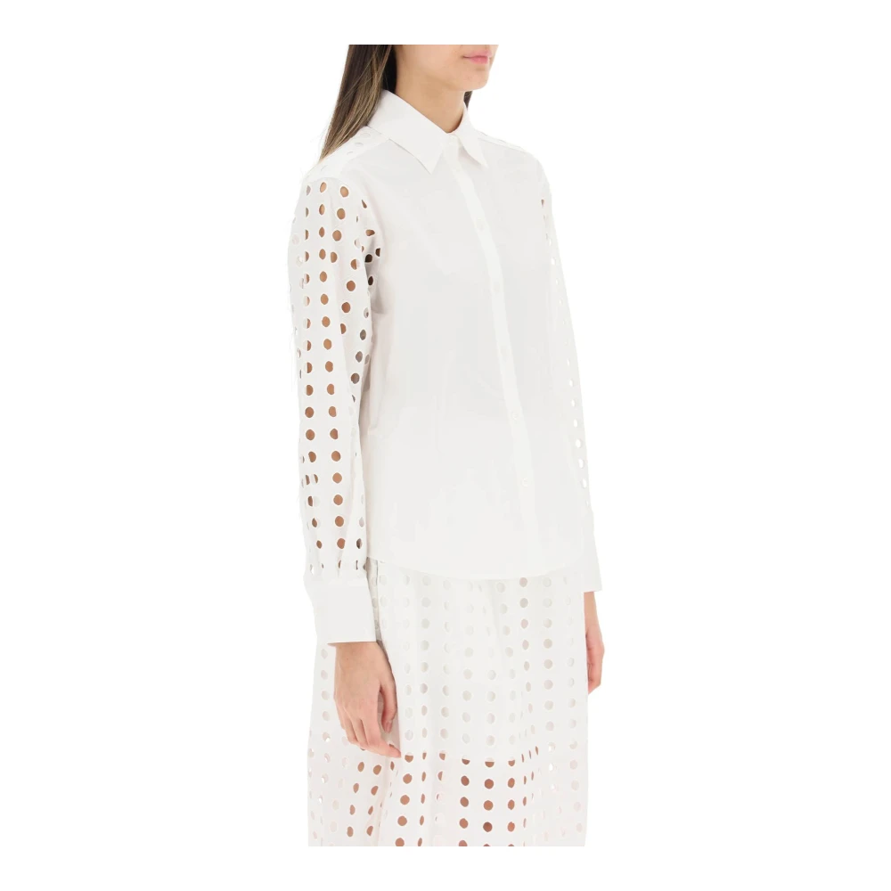 See by Chloé Geborduurd shirt van biologisch katoen White Dames