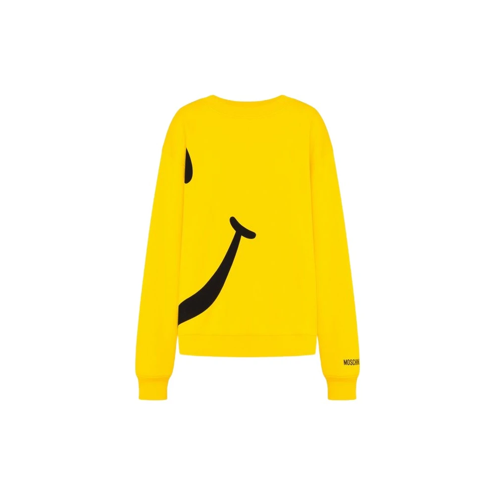 Moschino Unisex Yellow Smiley® Cotton Sweatshirt - Sweatshirts - M - Sweatshirts & Hoodies