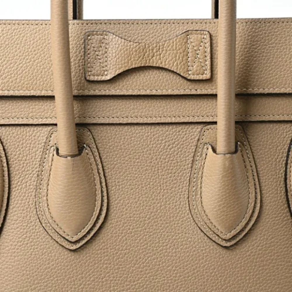 Celine Vintage Pre-owned Leather celine-bags Beige Dames