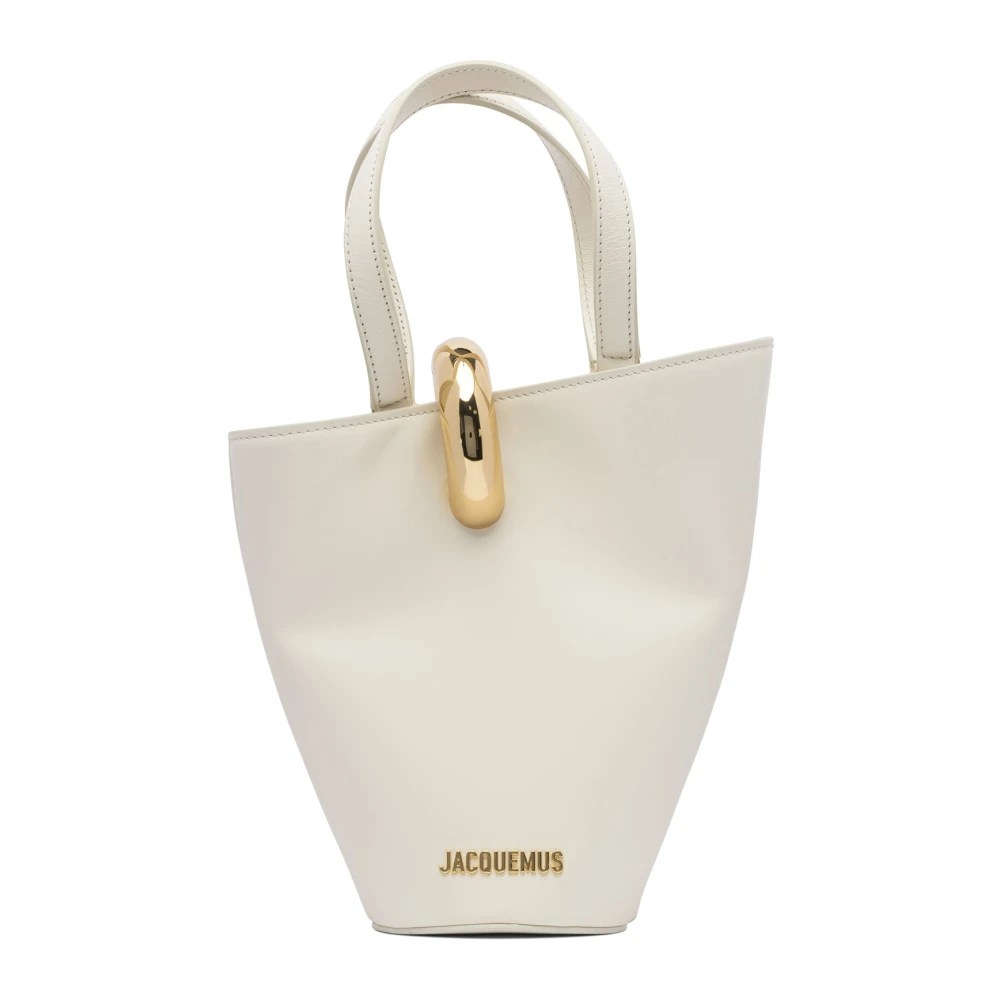 Jacquemus Women's White Shoulder Bag Chic Bucket Style