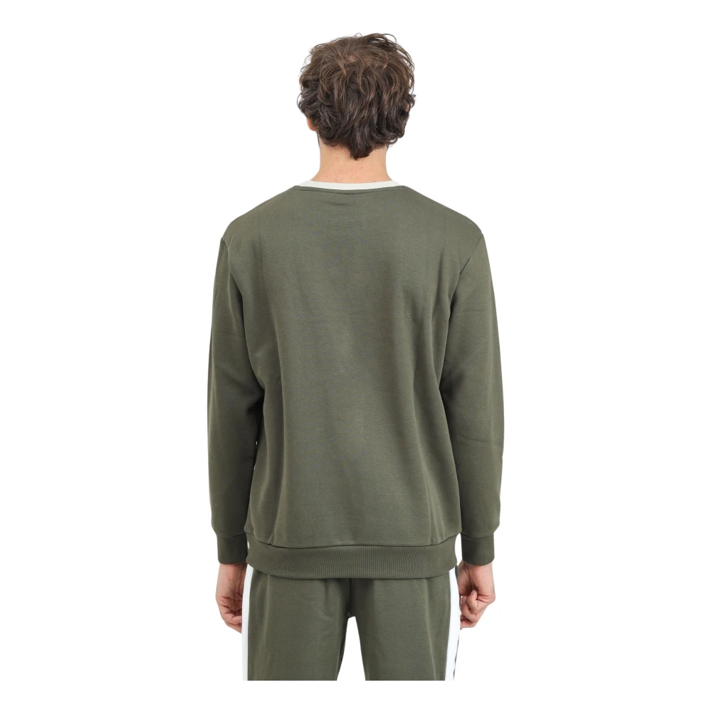 Puma Colorblock Crewneck Sweater Green Heren
