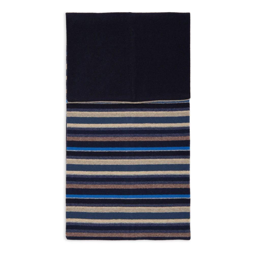 Gallo Unisex blauwe fleece nekwarmer met veelkleurige strepen Multicolor Unisex