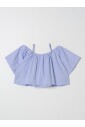 blauw-gestreepte-off-shoulder-kindertop