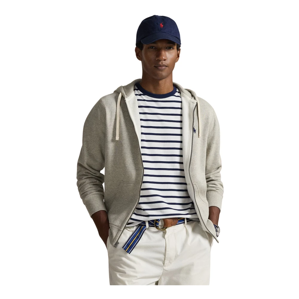 Ralph Lauren Grå Fleece Full-Zip Hoodie