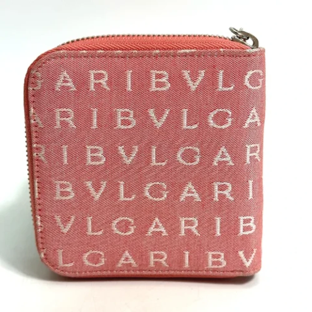 Bvlgari Vintage Pre-owned Fabric wallets Pink Dames