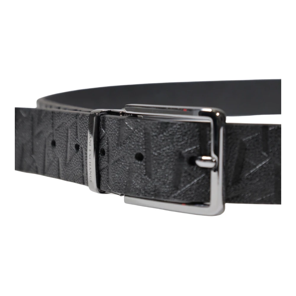 Armani Exchange Elegante Herenriem met Kenmerkend Patroon Black Heren