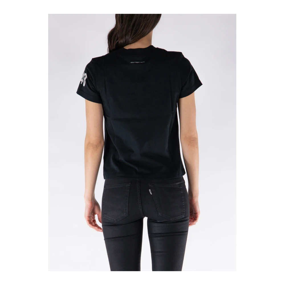 Courrèges AC Straight T-Shirt Black Dames