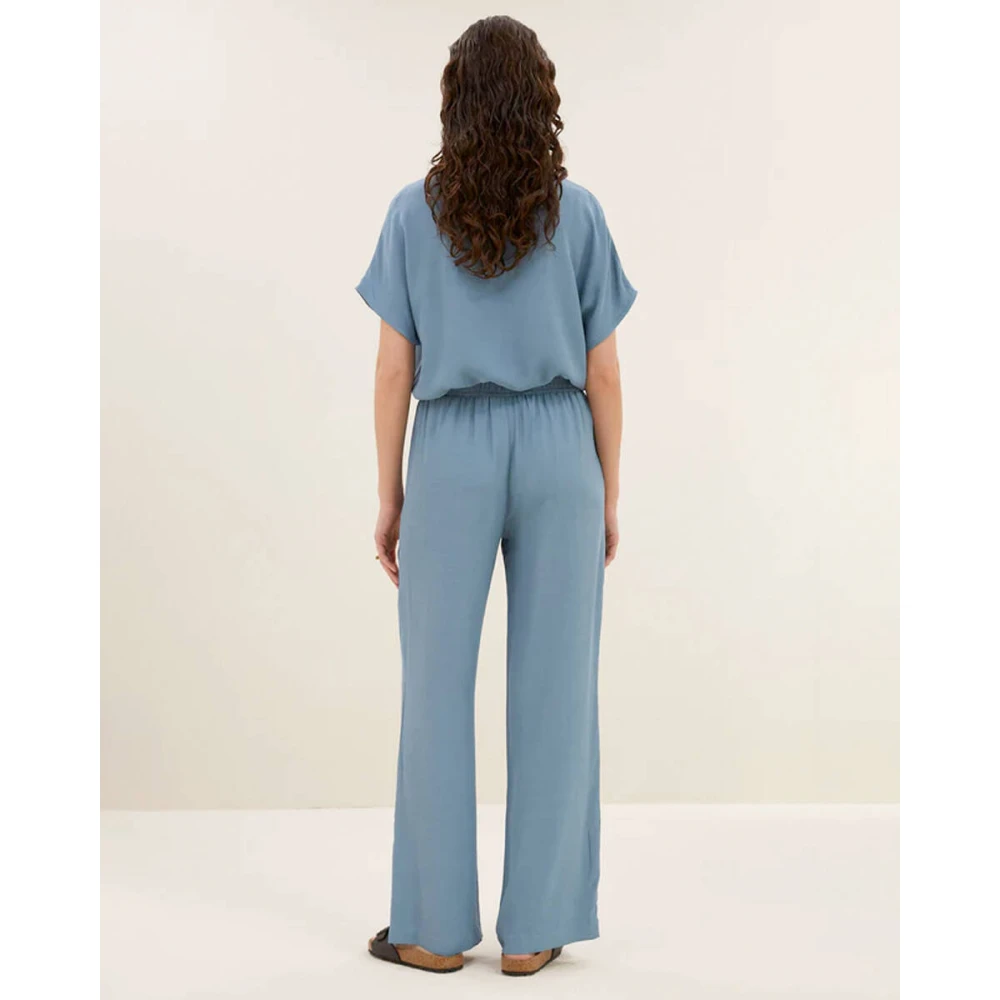 By-Bar Robyn Viscose Broek Blue Dames