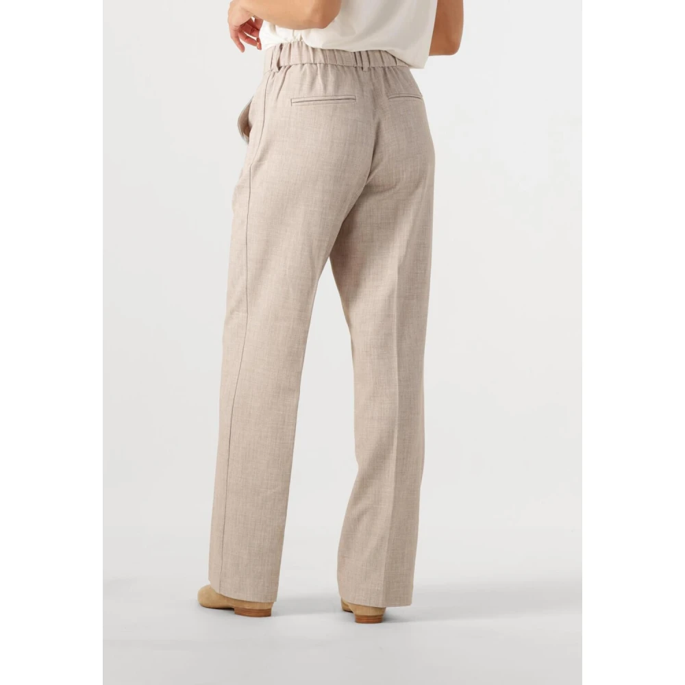 MOS MOSH Elegante Flair Pant voor vrouwen Beige Dames