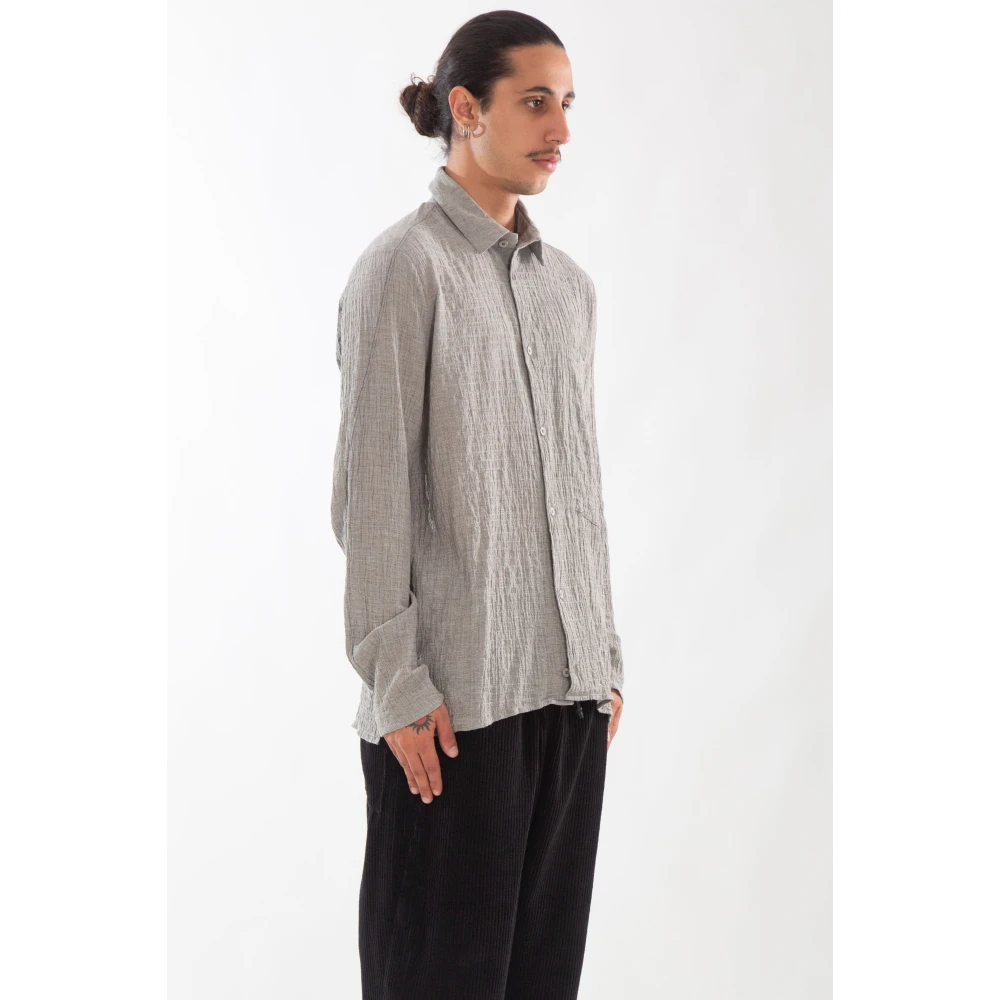 Transit Geëmbosseerd los shirt Gray Heren