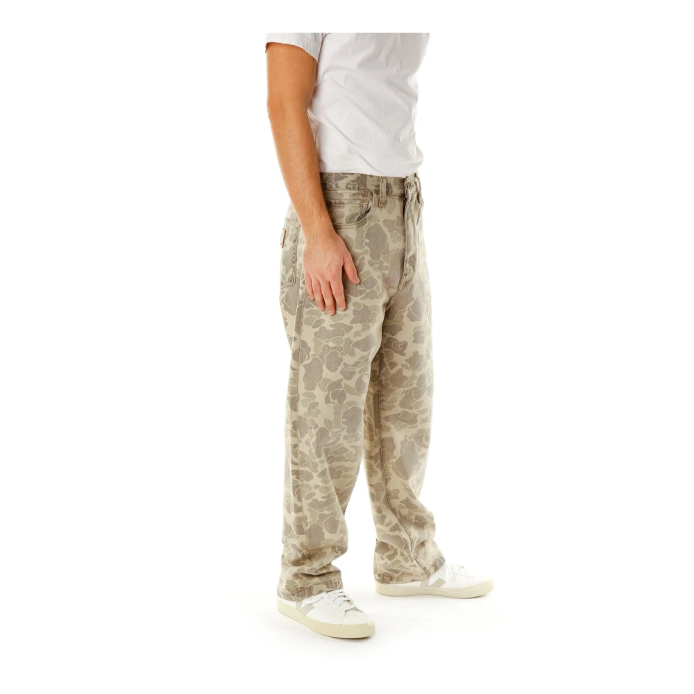 Carhartt WIP Camouflage Loose Fit Tapered Broek Multicolor Heren