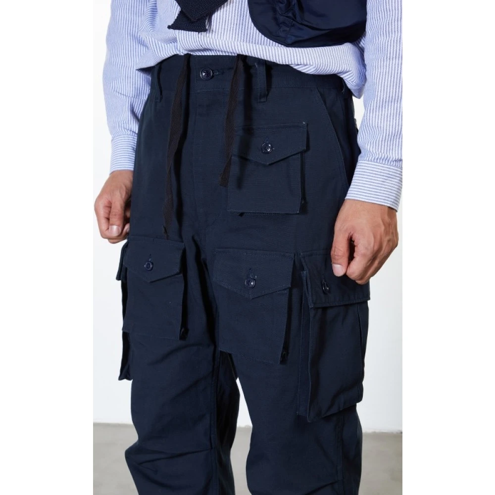 Engineered Garments Wijde Cargo Broek Blue Heren
