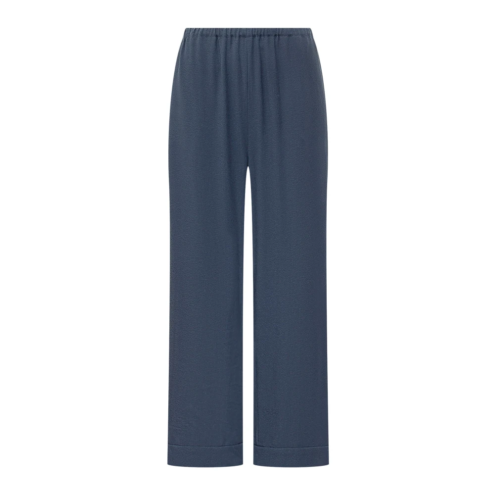 Emporio Armani Women's Blue Elasticated-Waistband Trousers