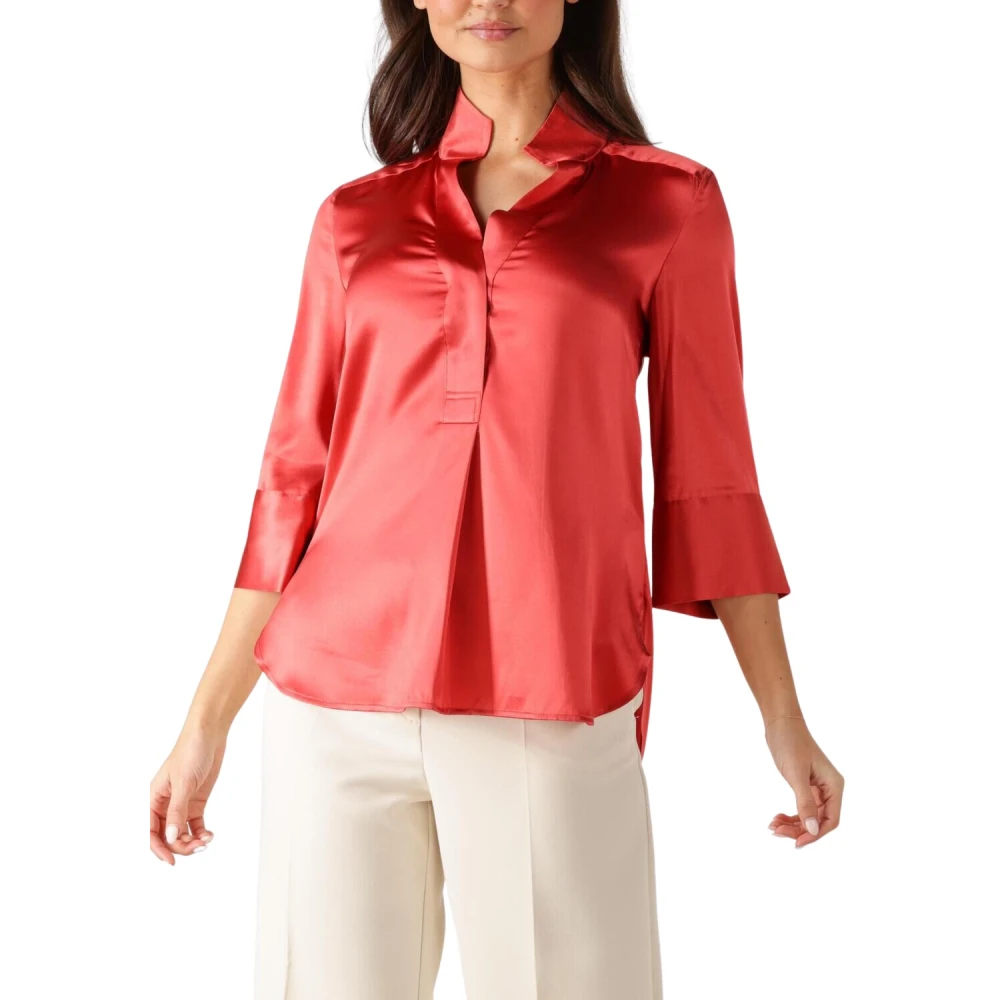 Dea Kudibal Elegante Kami Blouse in Koraal Red Dames