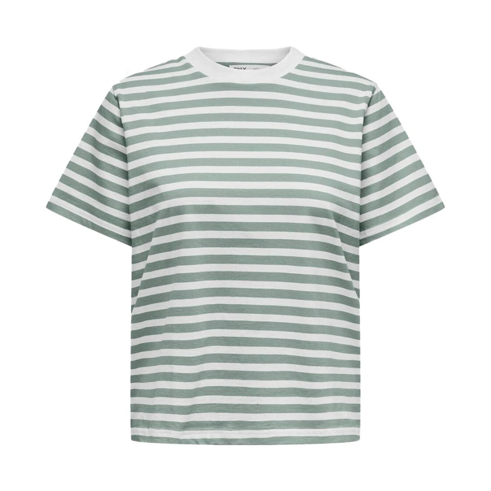 Only Gestreept T-shirt voor Junioren Green Dames