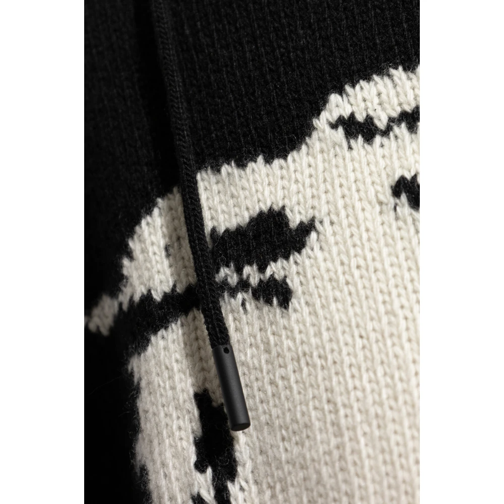 Burberry Wollen hoodie Black Heren