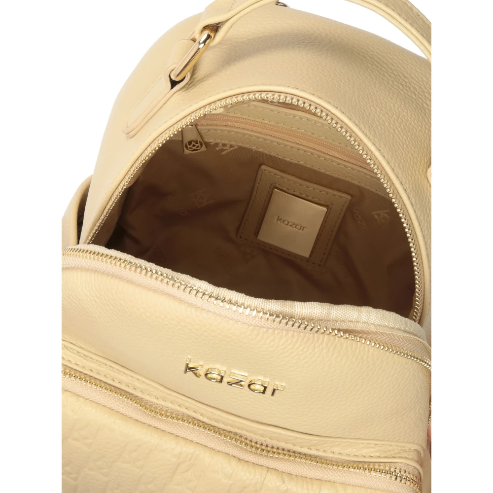 Kazar Beige leren casual rugzak Beige Dames