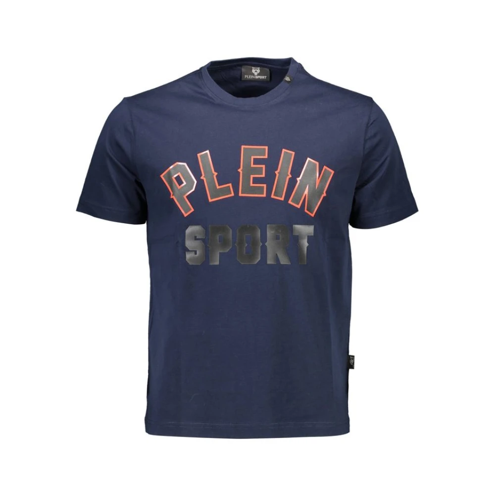 Plein Sport Men's Blue Cotton T-Shirt - Training T-Shirts & Tops - 2XL - Sport