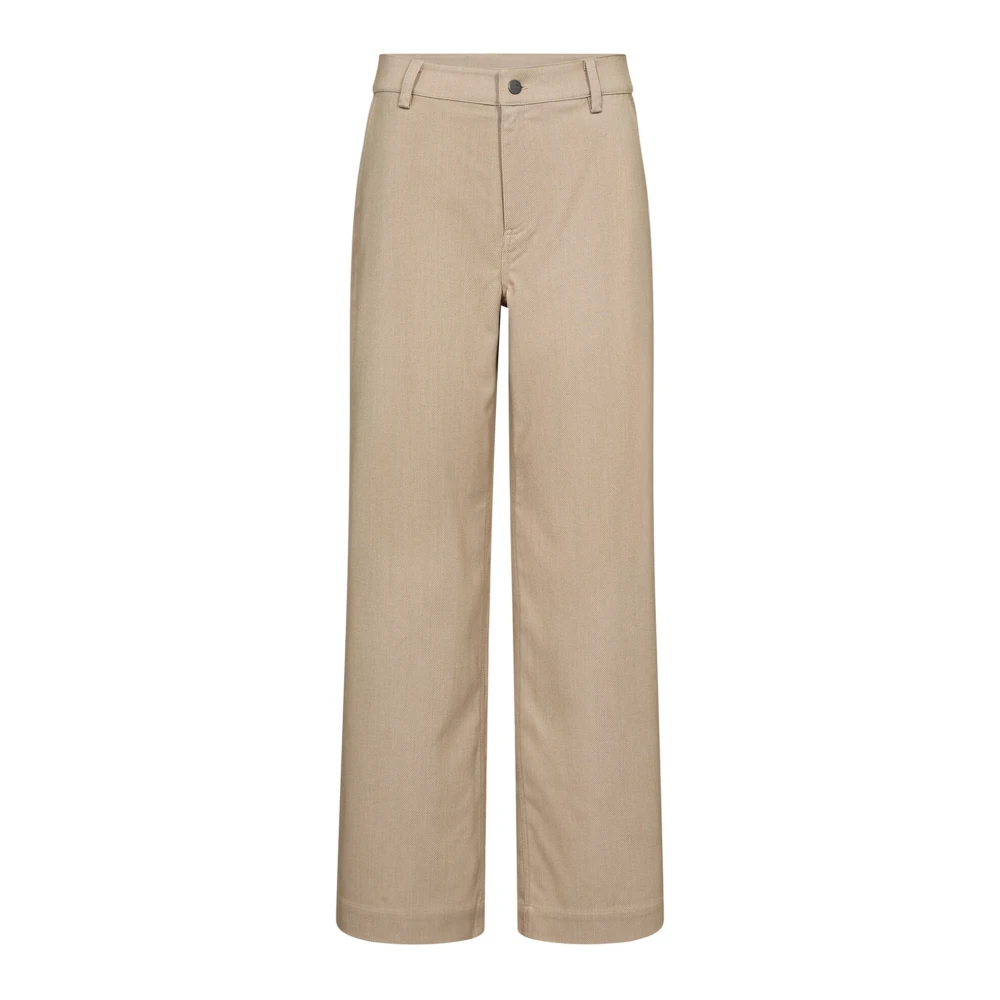 Co'Couture Straight-leg Sneakscc Broek in Bone Beige Dames