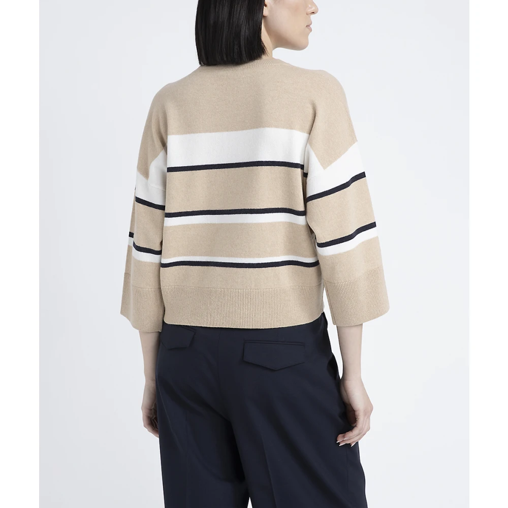 PESERICO Gestreepte wol zijde kasjmier trui Multicolor Dames