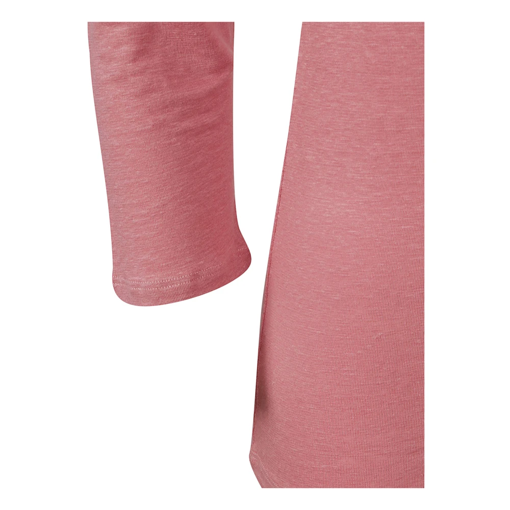 majestic filatures Roze Linnen Elastaan T-shirts en Polos Pink Dames