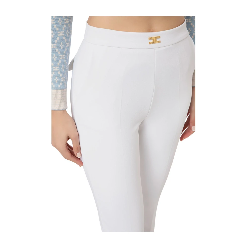 Elisabetta Franchi 96%Pl 4%Ea Broek White Dames