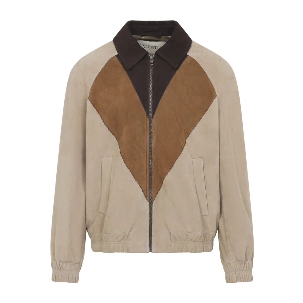Valentino Men's Rafia Goat Skin Leather Jacket