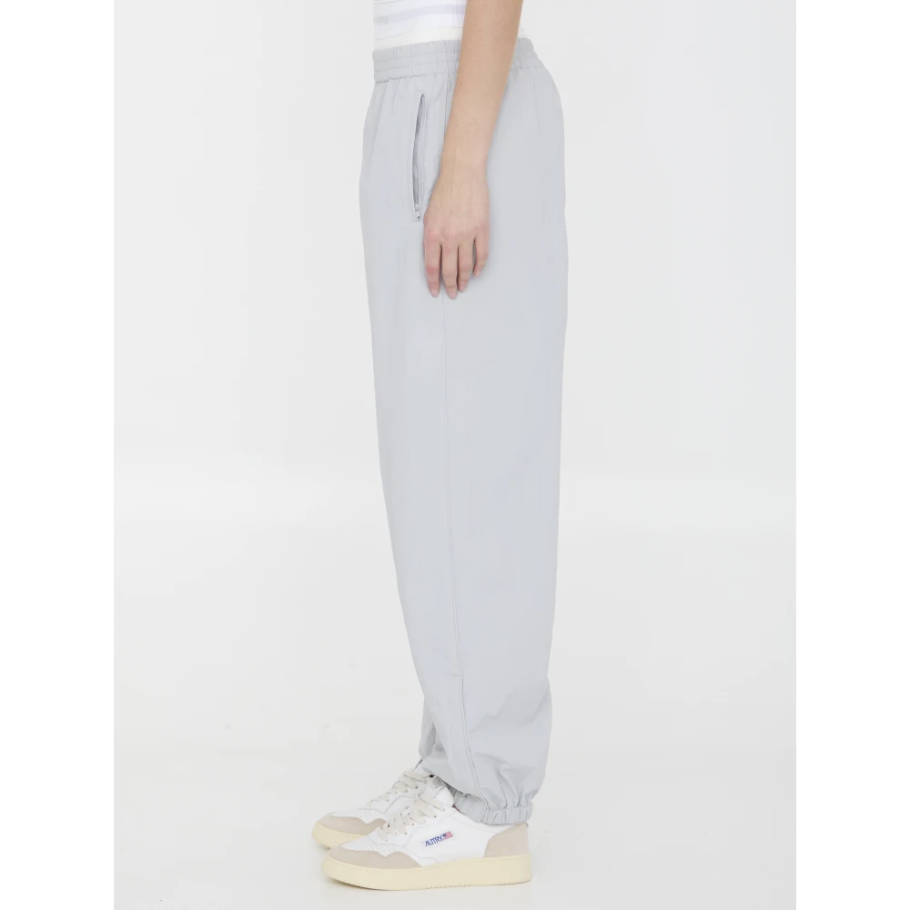 alexander wang Grijze Crinkle Nylon Track Pants met Elastische Tailleband Gray Dames