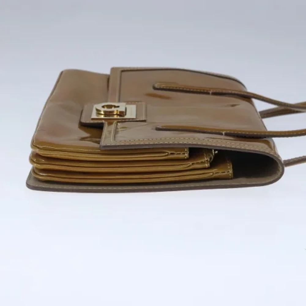 Salvatore Ferragamo Pre-owned Leather shoulder-bags Brown Heren