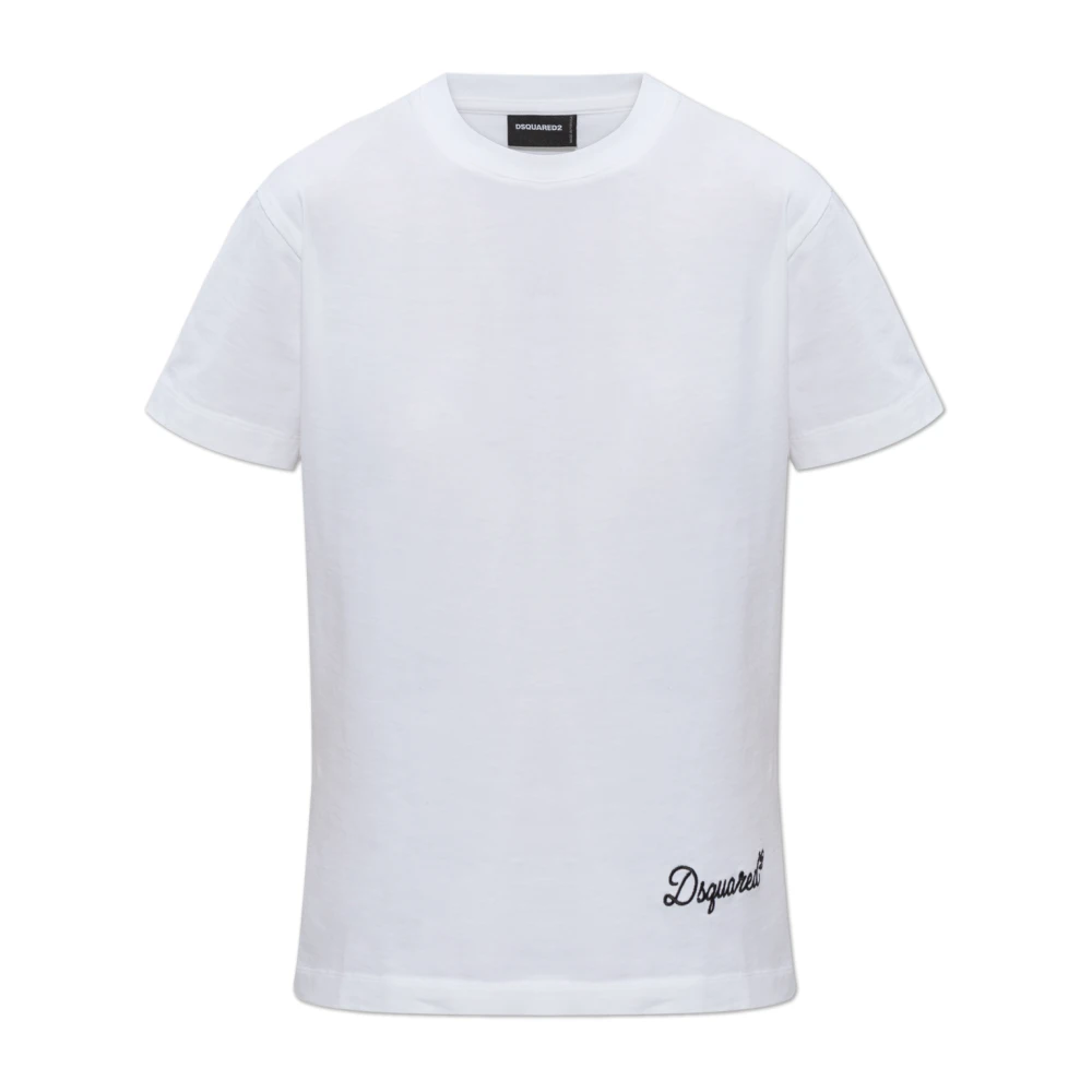 Dsquared2 White Logo T-Shirt - Female - T-Shirts - Xs - Tops