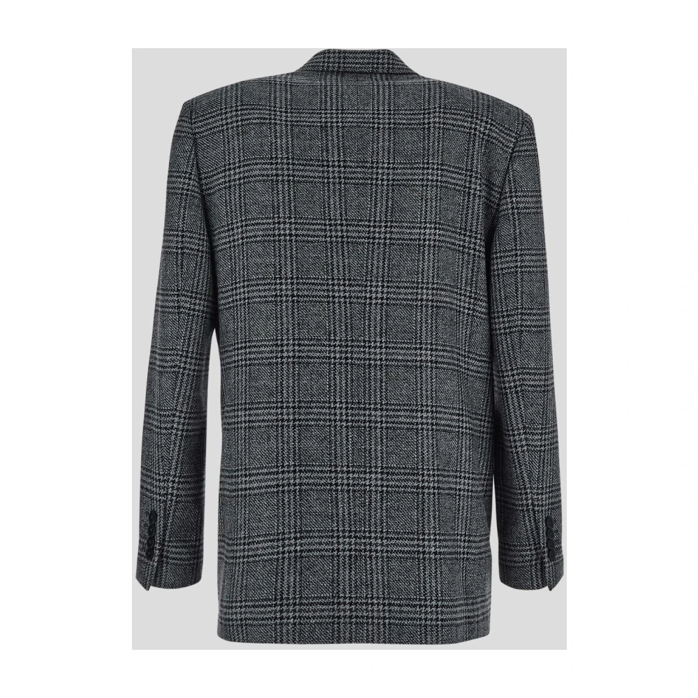 Lardini Dubbelrijige alpaca en nylon jas Gray Dames
