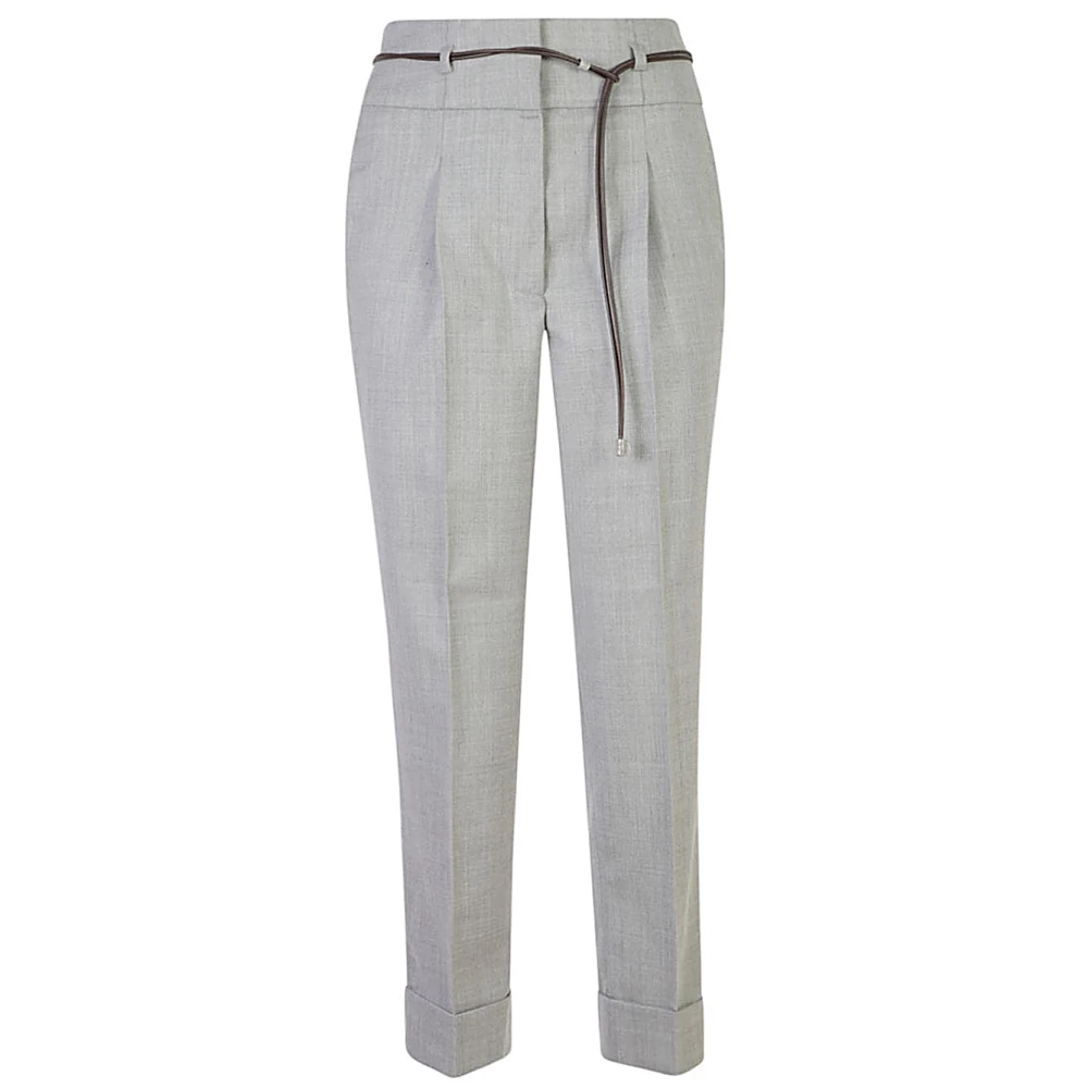 PESERICO Grijze Broek Aw24 Dameskleding Gray Dames