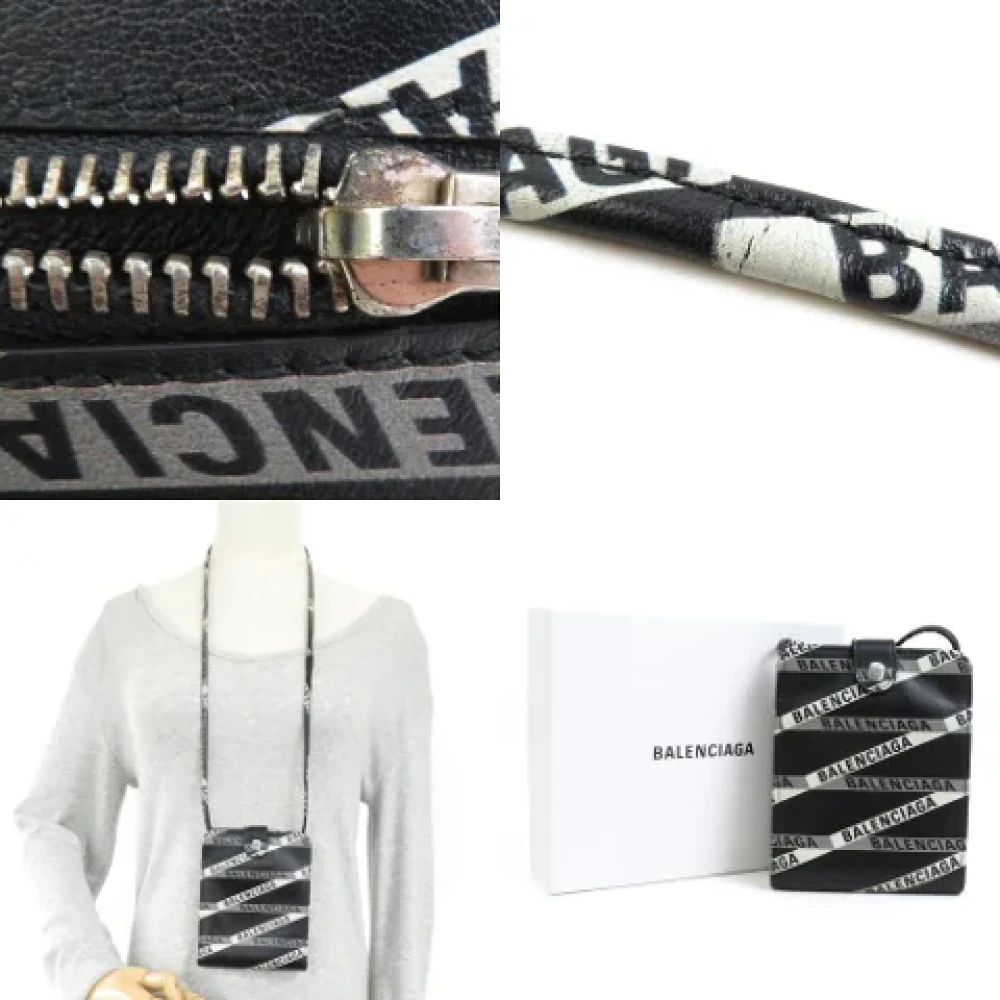 Balenciaga Vintage Pre-owned Leather wallets Black Dames