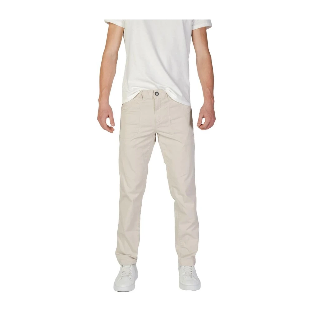 RefrigiWear Beige Katoenmix Regular Fit Broek Beige Heren